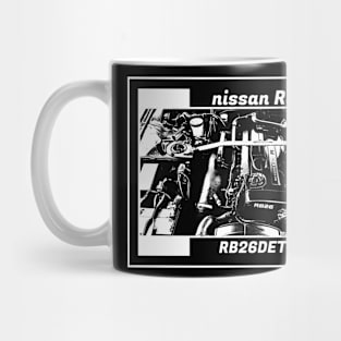 NISSAN SKYLINE GT-R R32 ENGINE (Black Version) Mug